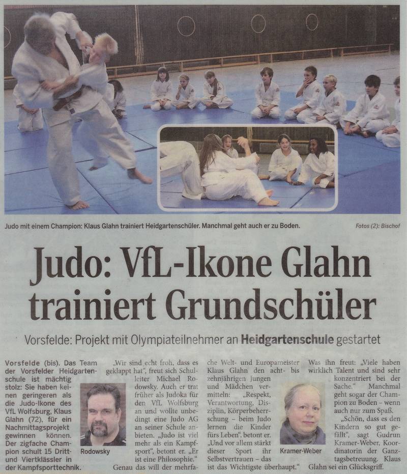 Judo Training in der GS WAZ